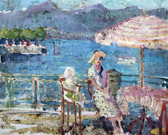Thomas Brown Yates (1882-1968) Mother and child beside the sea and Lemon trees largest 20 x 24in.